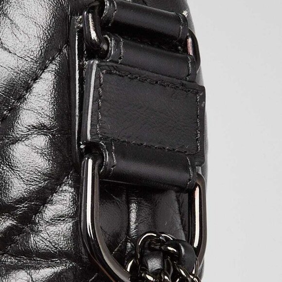 Chanel Black Chevron Quilted Leather So Black Medium Gabrielle Bag - Picture 7 of 10